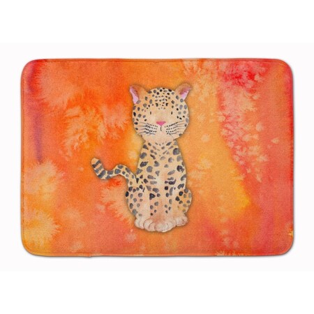 Carolines Treasures Leopard Watercolor Machine Washable Memory Foam Mat BB7396RUG